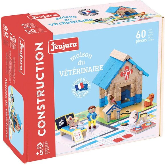 NWT Jeujura Wooden Building Set Veterinarian's House - Picture 2 of 2